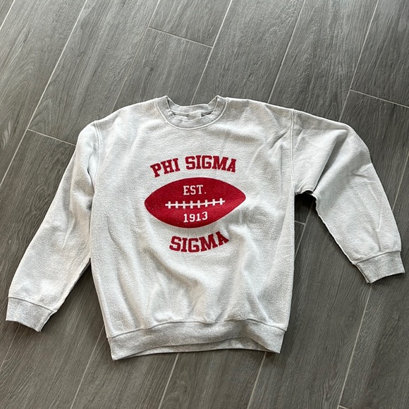 Phi sigma sigma inside out design sweatshirt sorority Greek life Sz Med - Picture 2 of 5